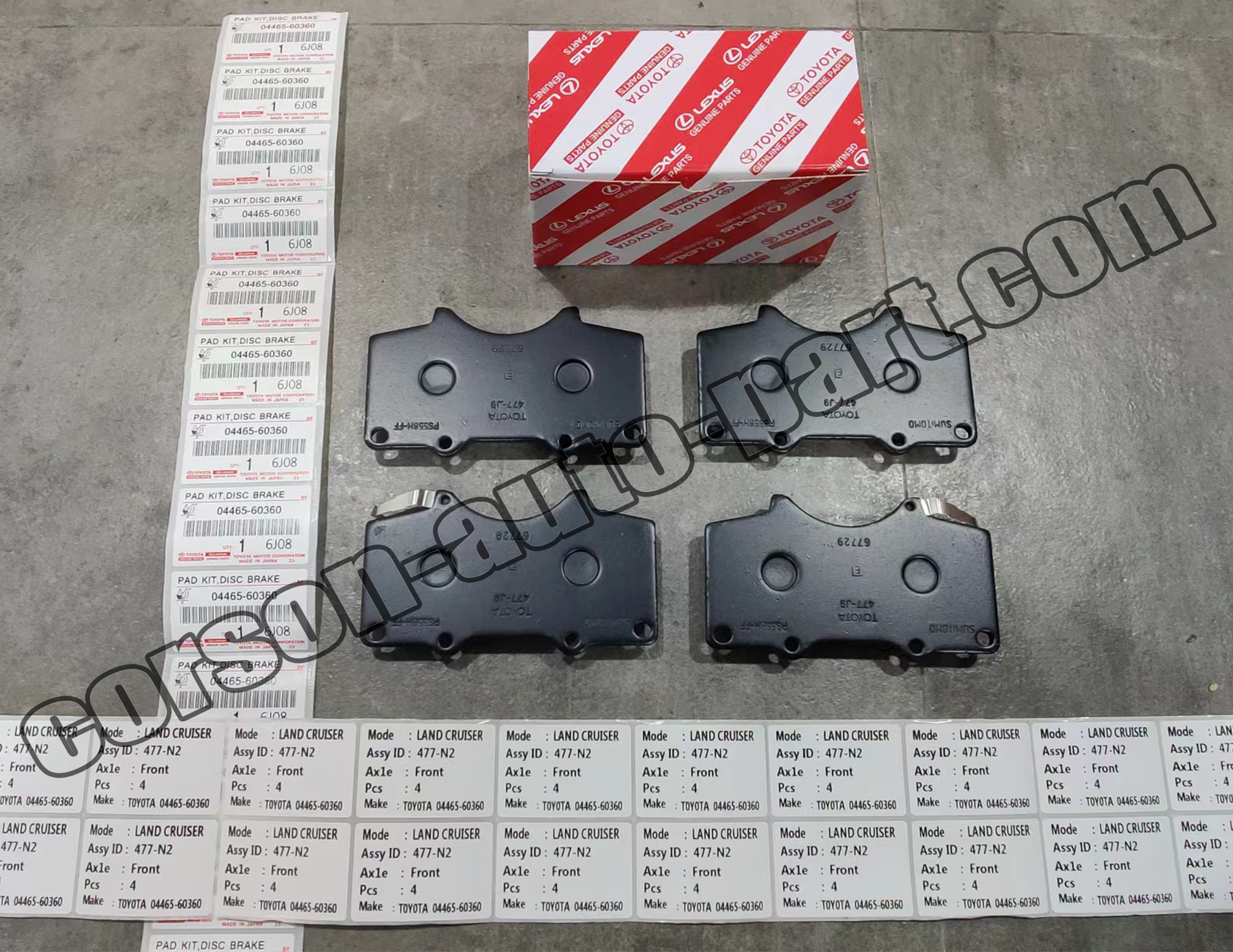 Toyota 04465-60360 Disc Brake Pad Kit 04465-60220 04465-60151