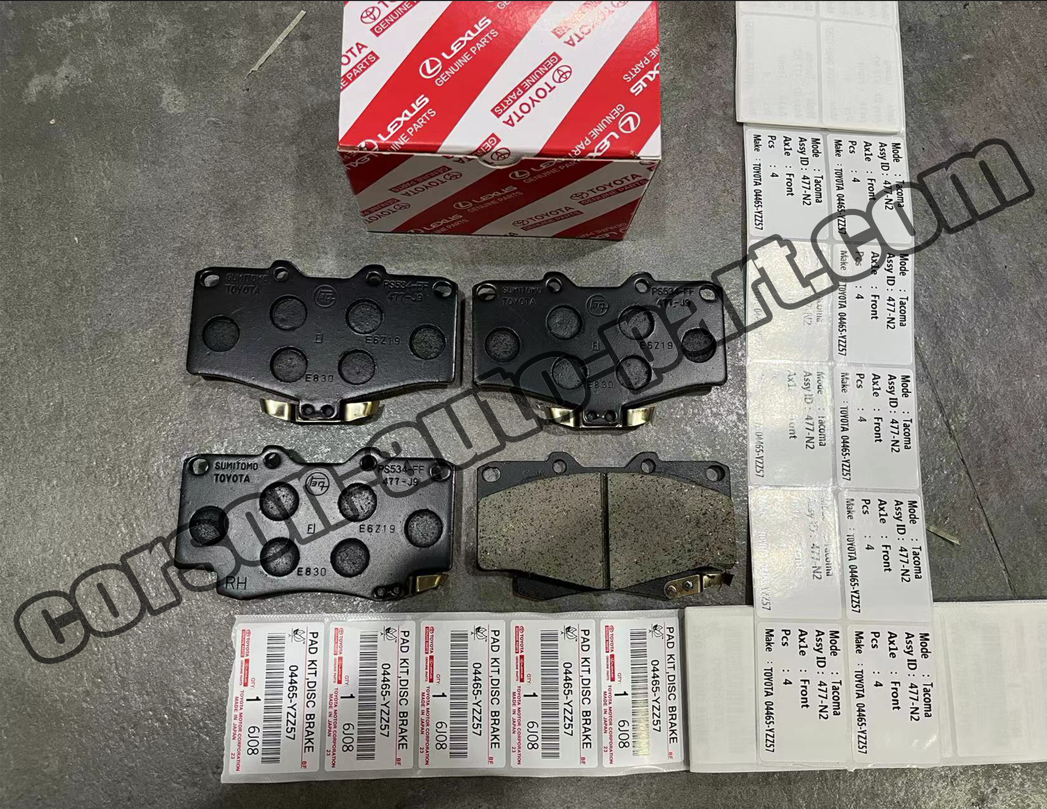 Toyota 04465-YZZ57 Disc Brake Pad Kit 04465-60260 04491-60090