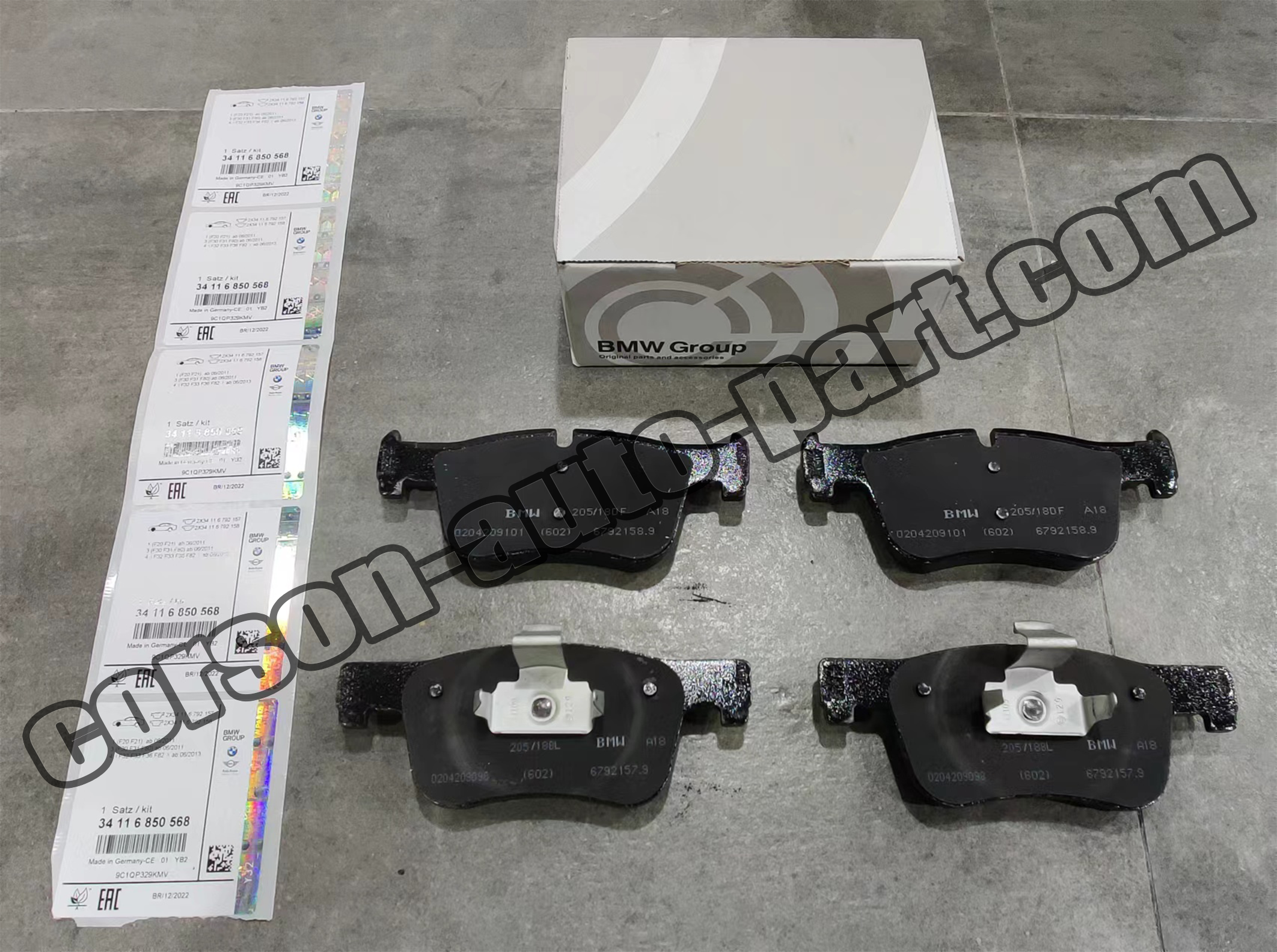 BMW 34116850568 Brake pad set 34116874331 34112468431