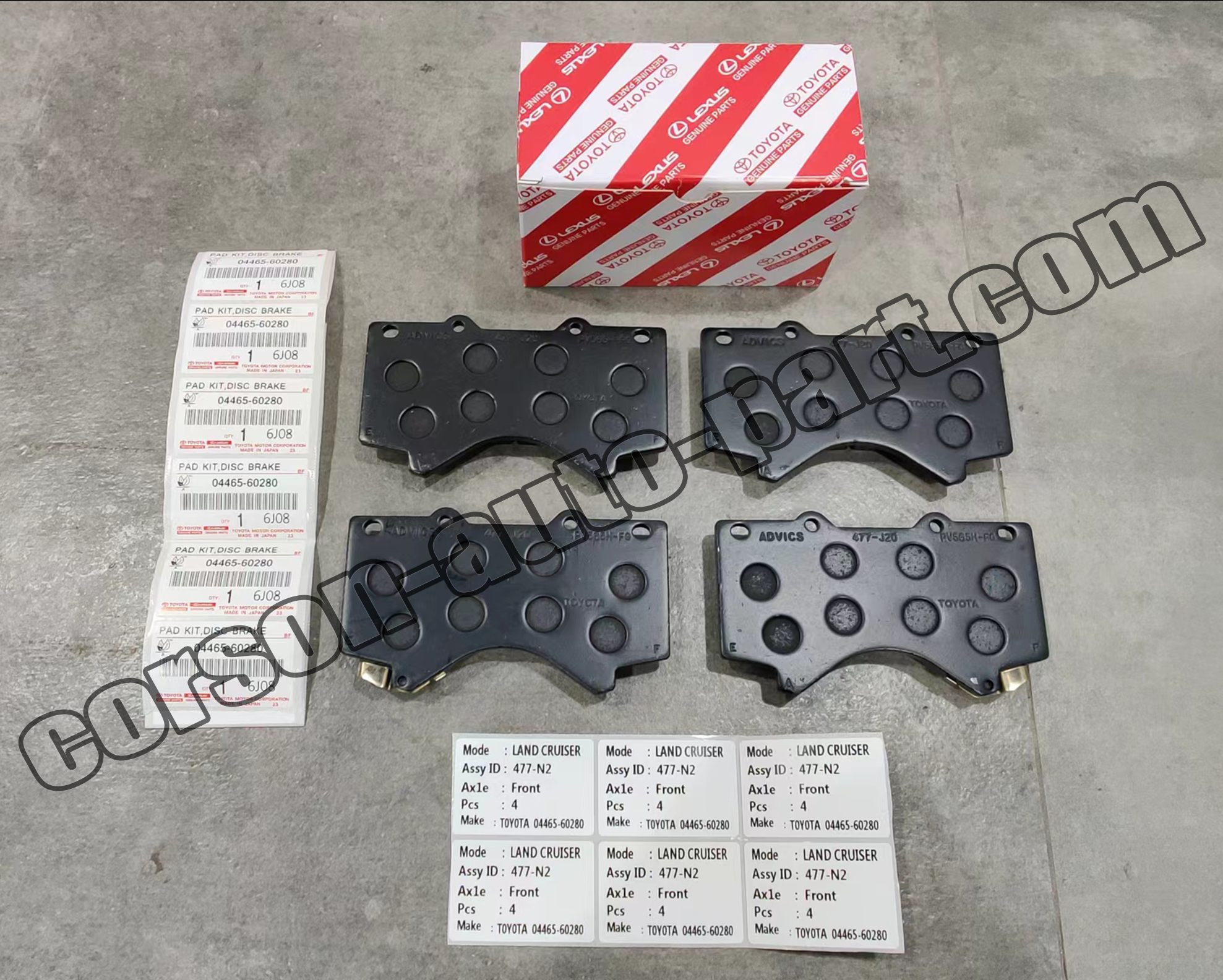 Toyota 04465-60280 Front Disc Brake Pad Set 04465-0C020 04465-60300 04465-60281