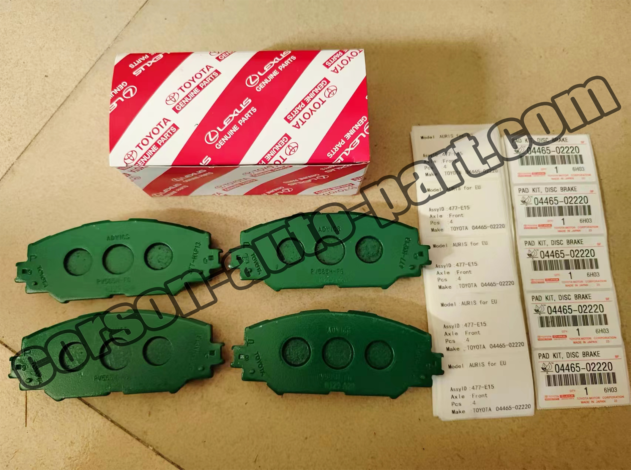 Toyota 04465-02220 Front Disc Brake Pad Set 04465-02380 04465-42160