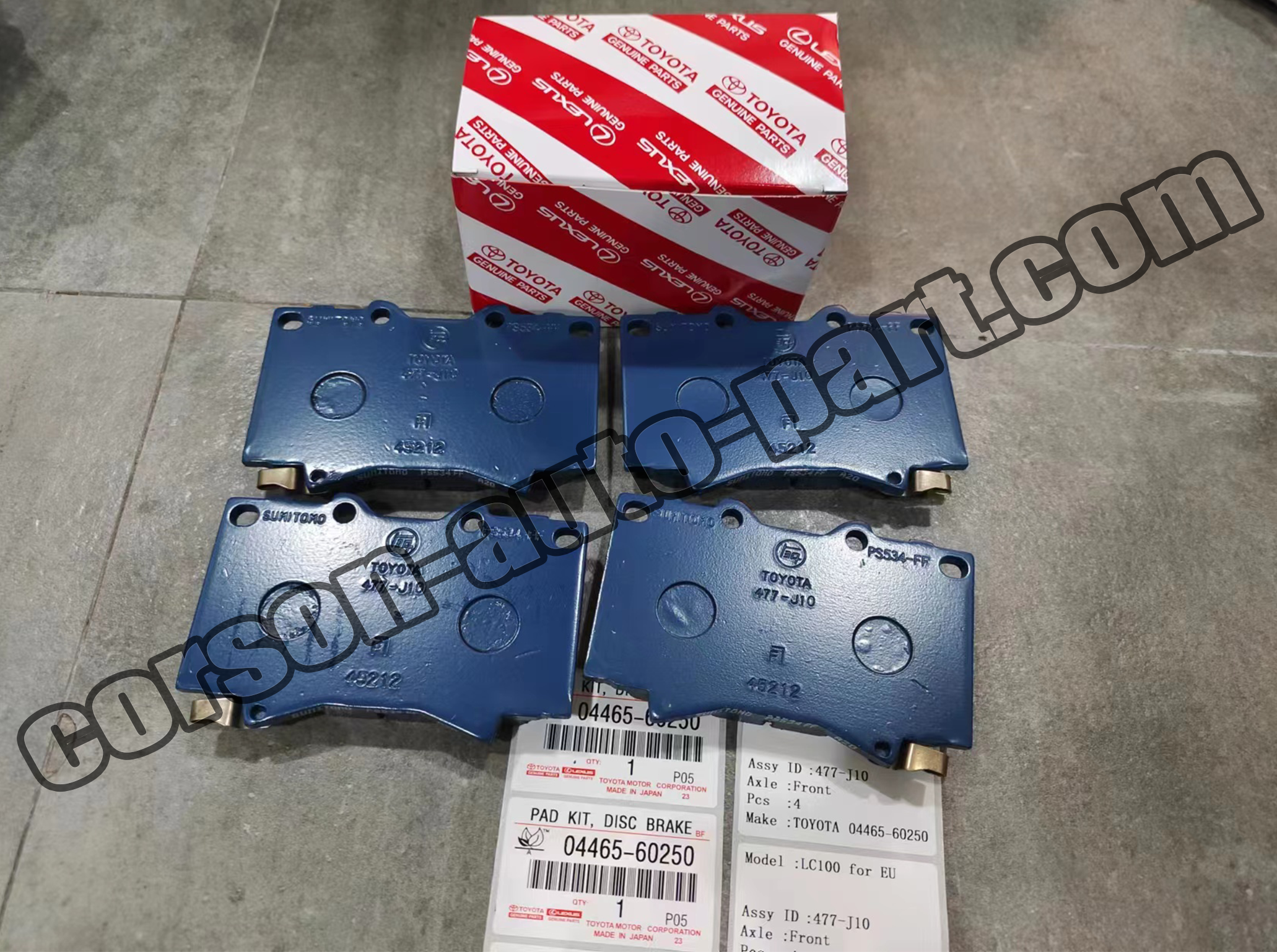 Toyota 04465-60250 Front Disc Brake Pad Kit 04465-60120 04465-60220