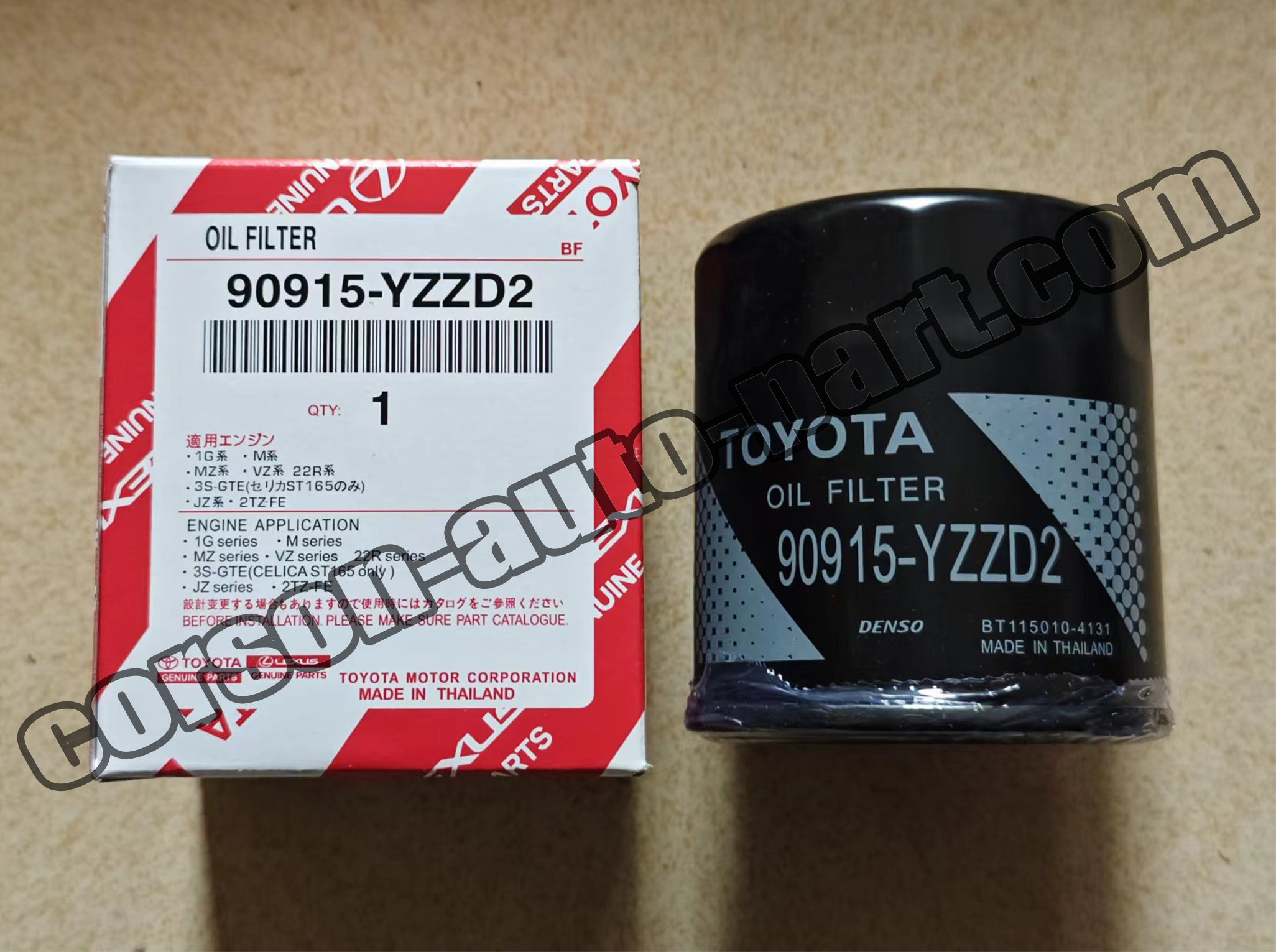 Toyota 90915-YZZD2 Filter, Oil 90915-03002 90915-YZZB2