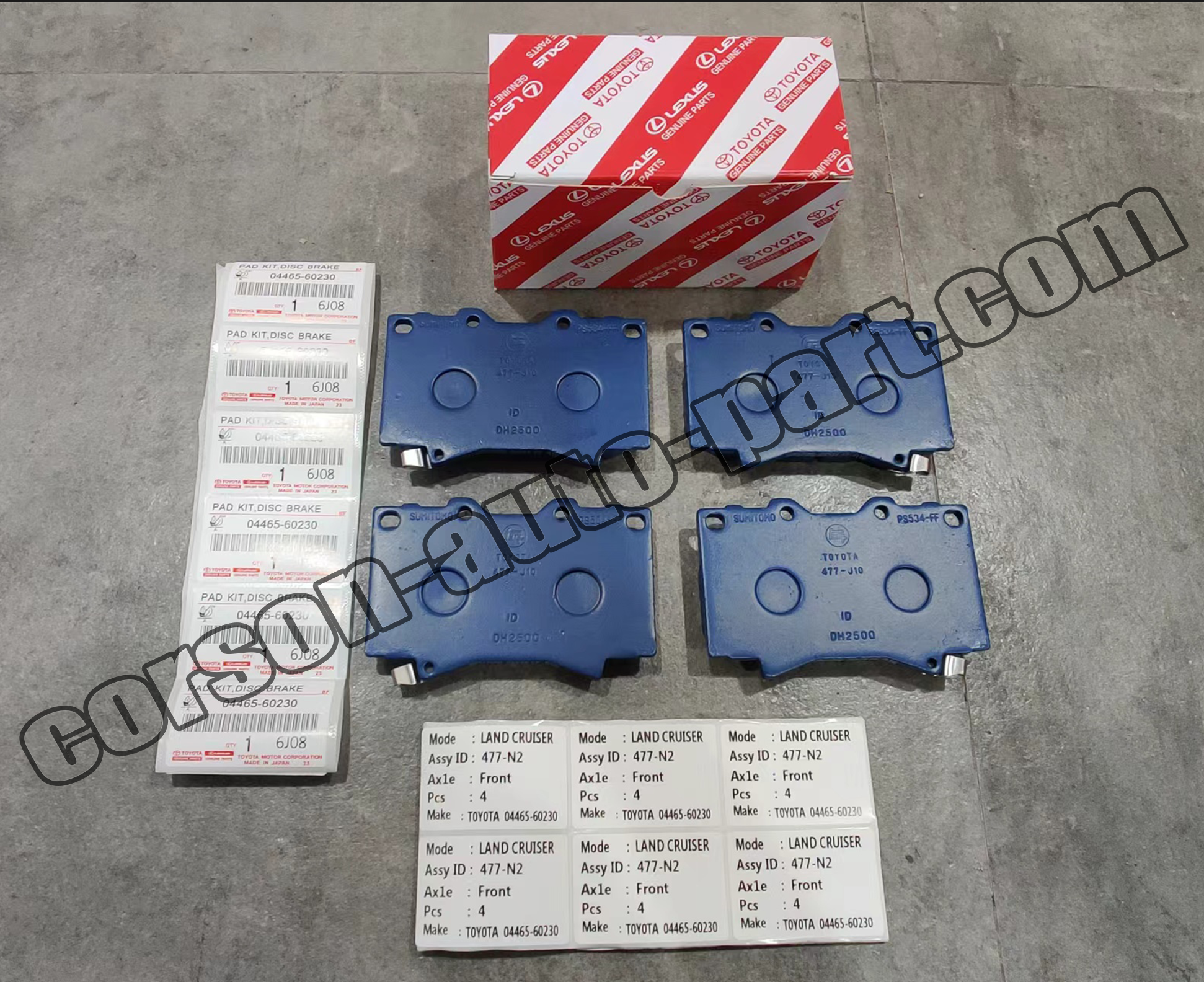 Toyota 04465-60230 Front Disc Brake Pad Set 04465-60150 04465-60340