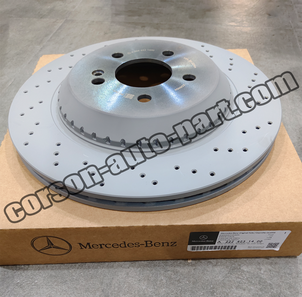 Mercedes-Benz A2224231400 Rear Left and Right Brake Disc A2224200572 A2224200672