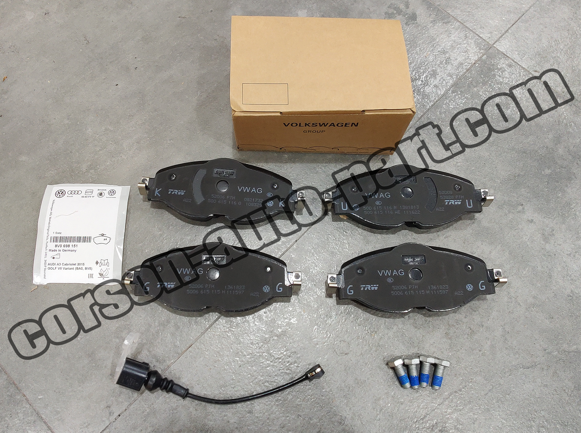 AUDI 8V0698151 Brake pad set  8V0698151B  8V0698151D  8V0698151G