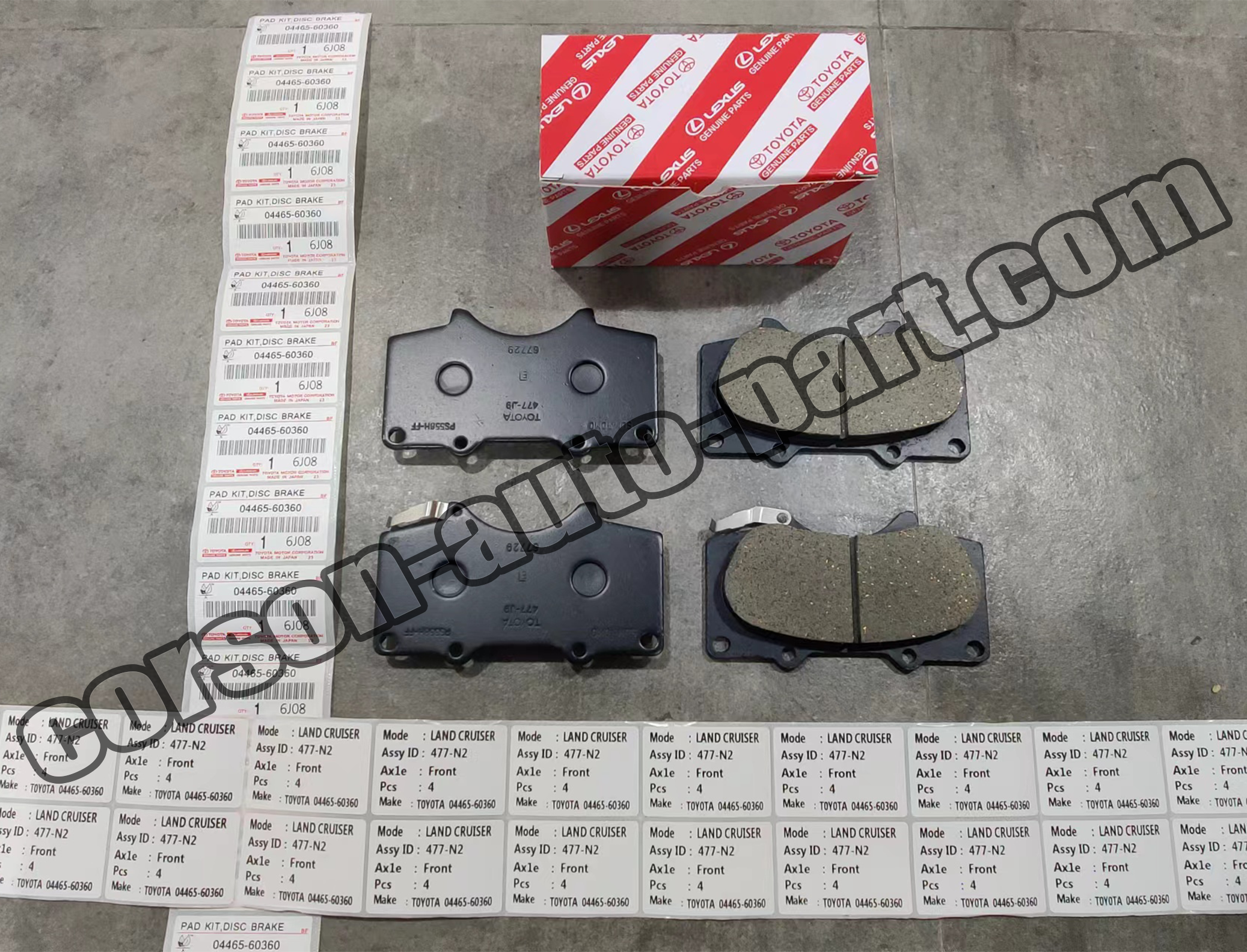 Toyota 04465-60360 Disc Brake Pad Kit 04465-60220 04465-60151