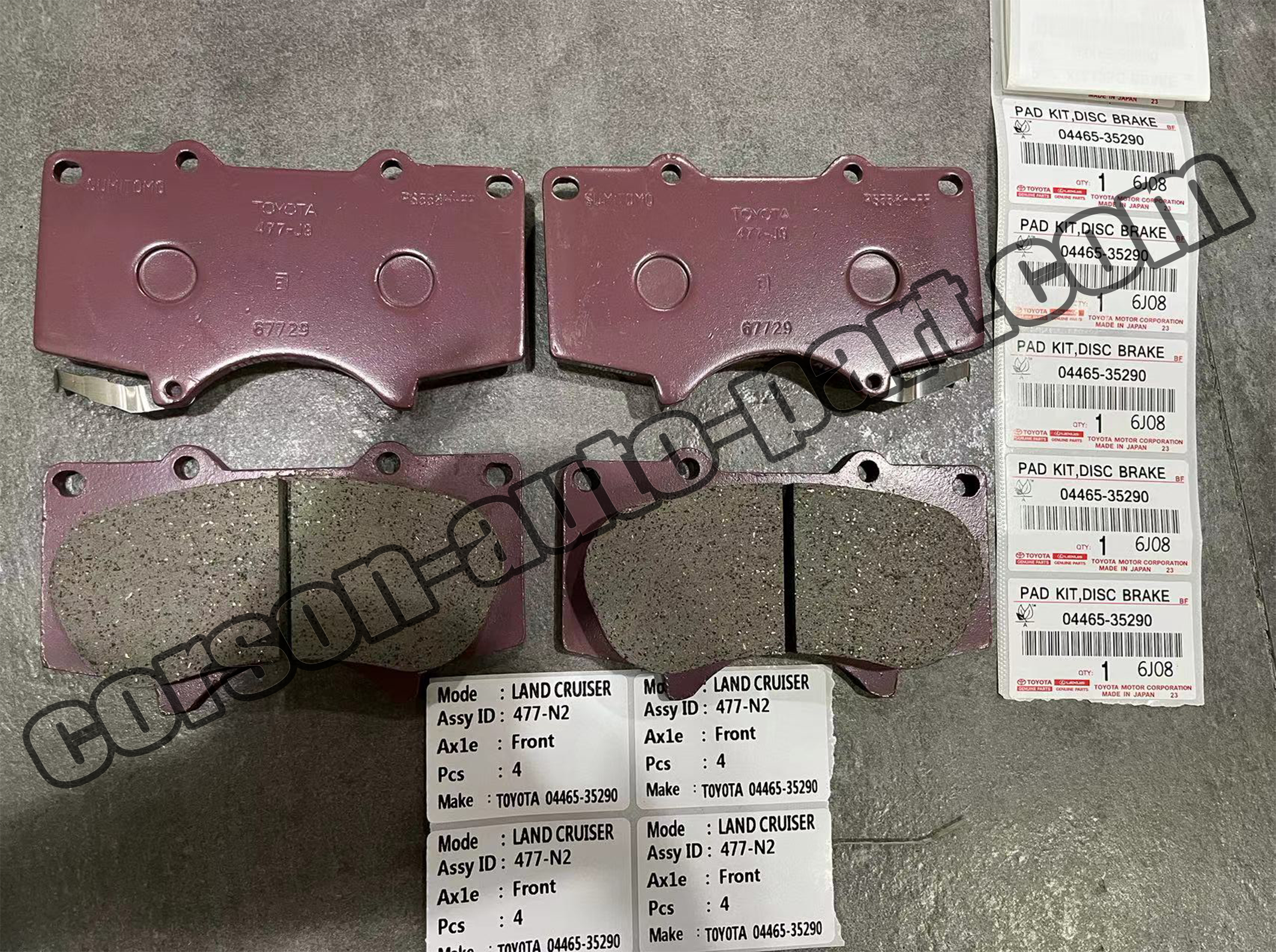 Toyota 04465-35290 Front Disc Brake Pad Set 04465-35250 04465-60210