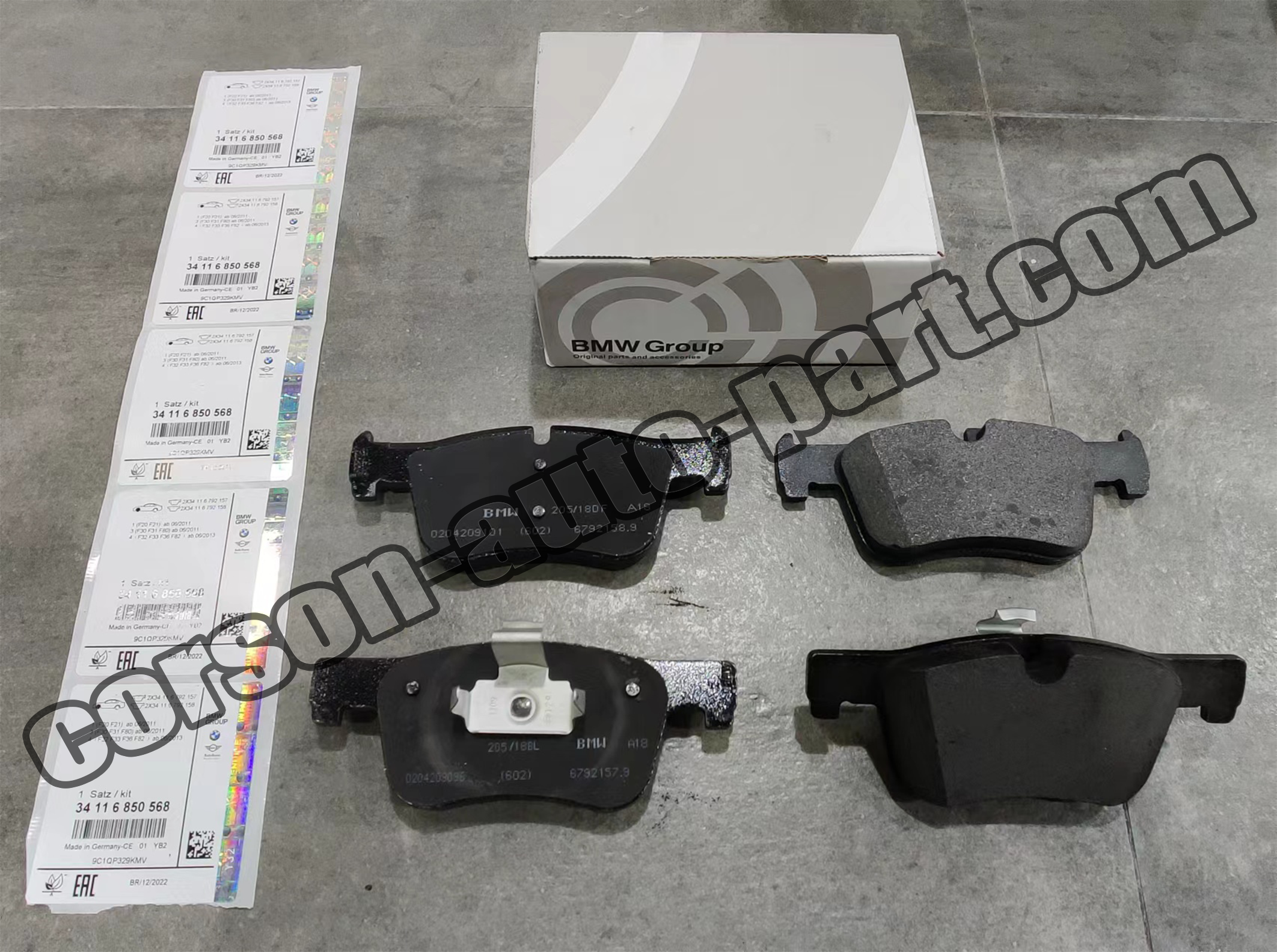 BMW 34116850568 Brake pad set 34116874331 34112468431