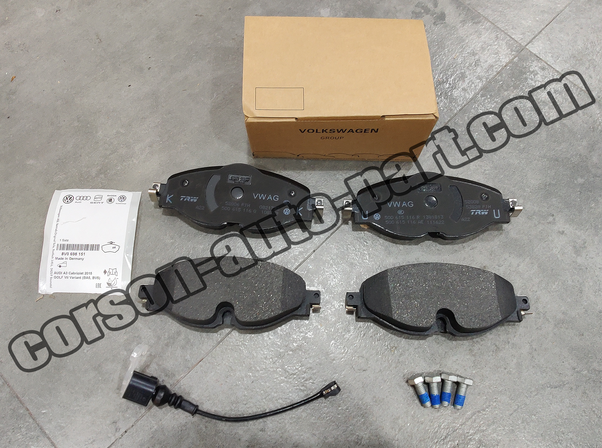 AUDI 8V0698151 Brake pad set  8V0698151B  8V0698151D  8V0698151G