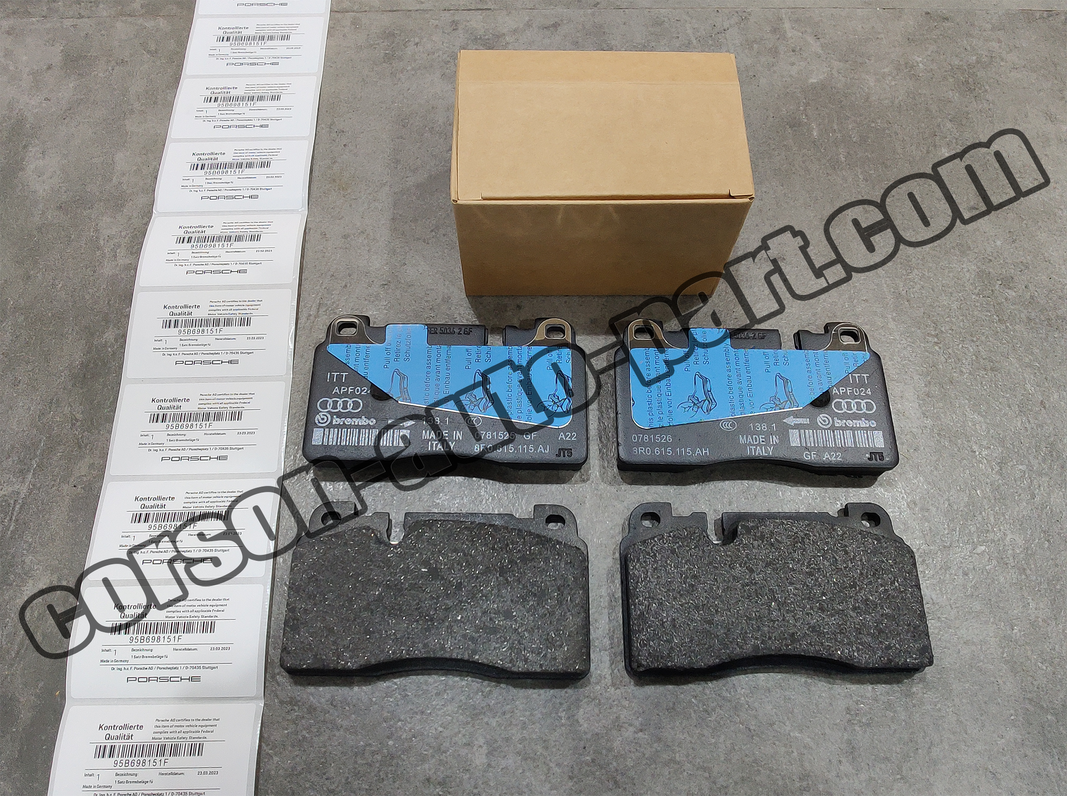 PORSCHE 95B698151F Brake pad set 95B698151H  95B698151AM