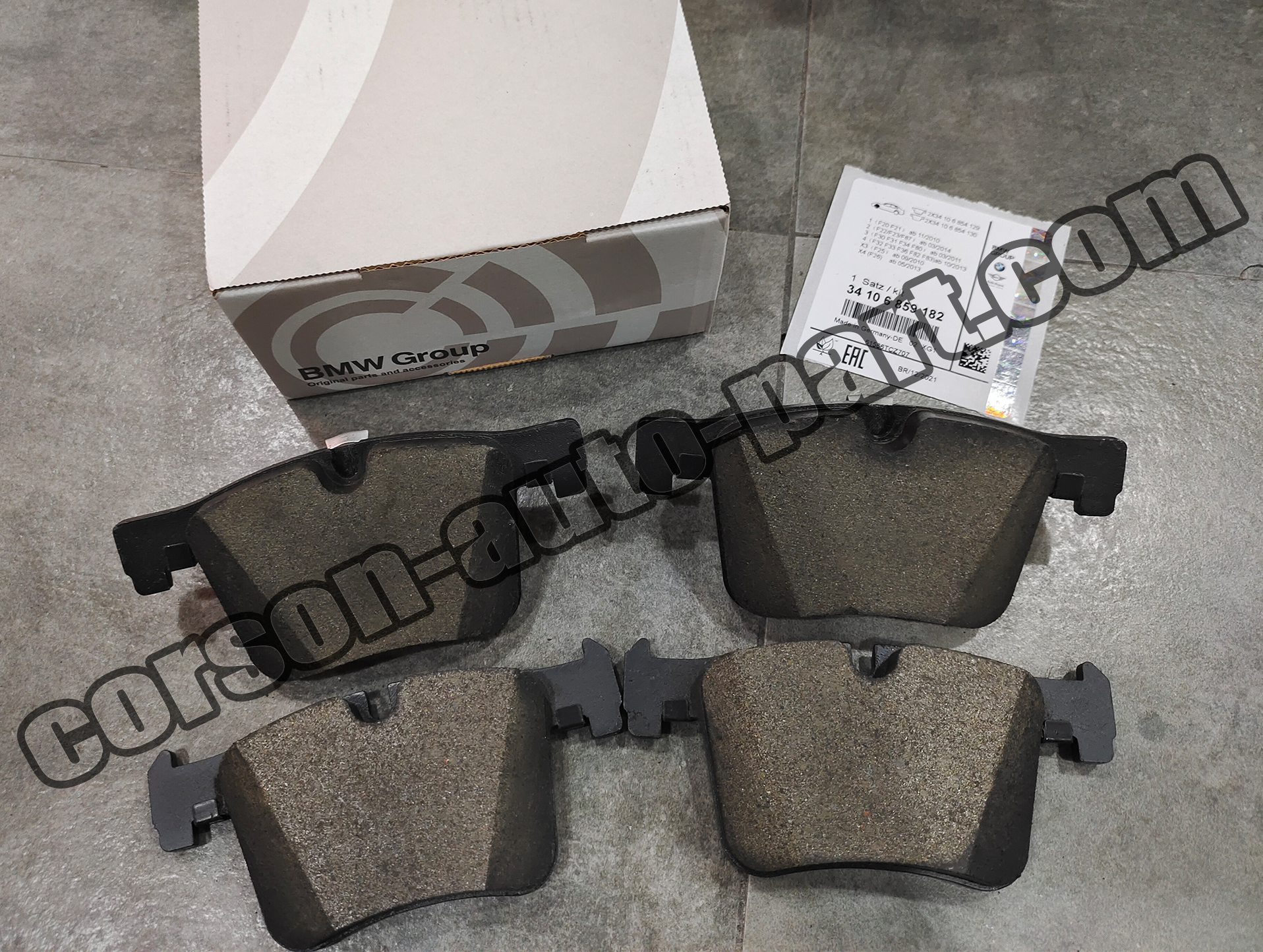 BMW 34106859182 Brake pad set 34106856191 34106859181