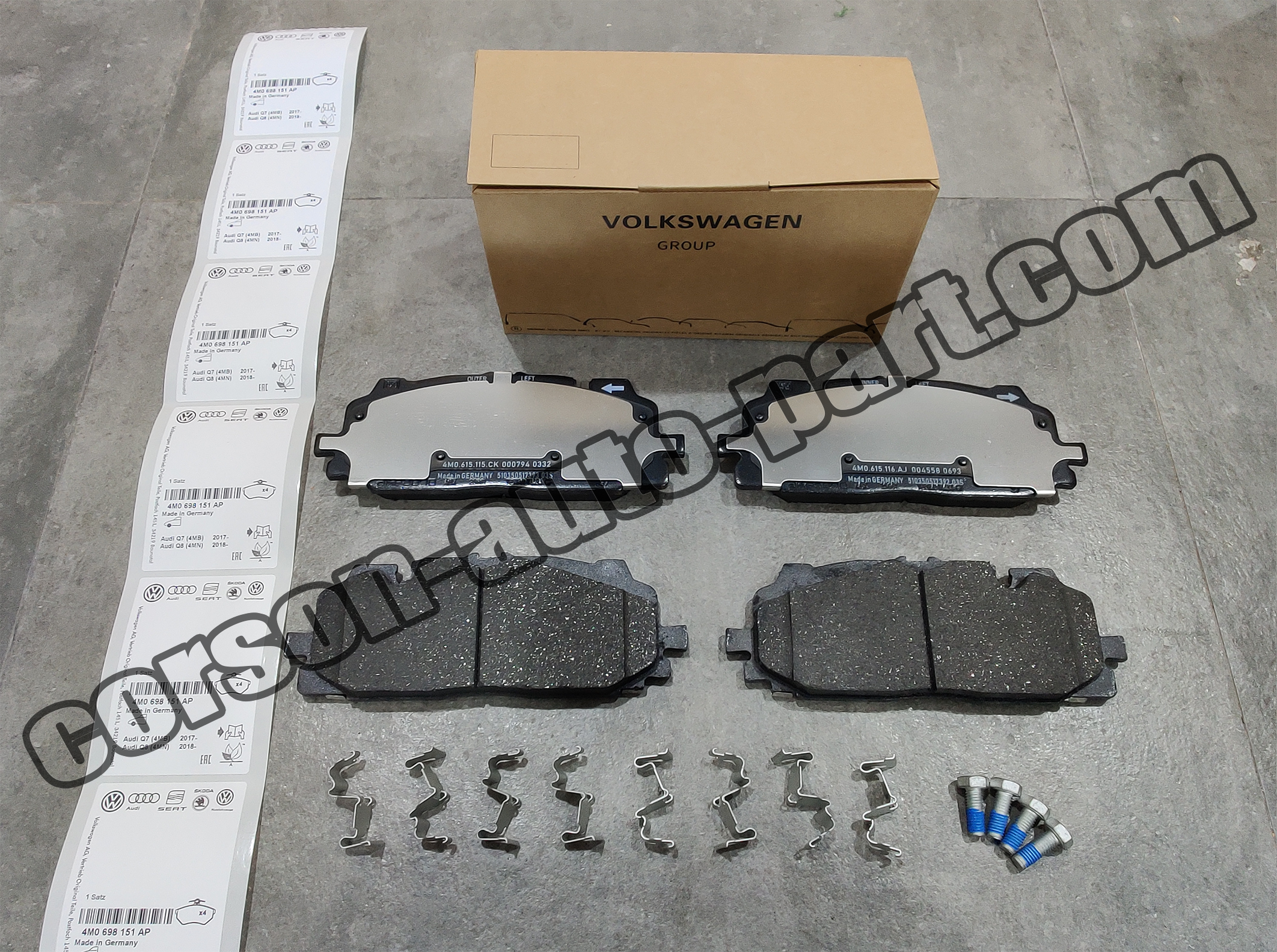 AUDI 4M0698151AP Brake pad set 4M0698151AM 4M0698151AJ