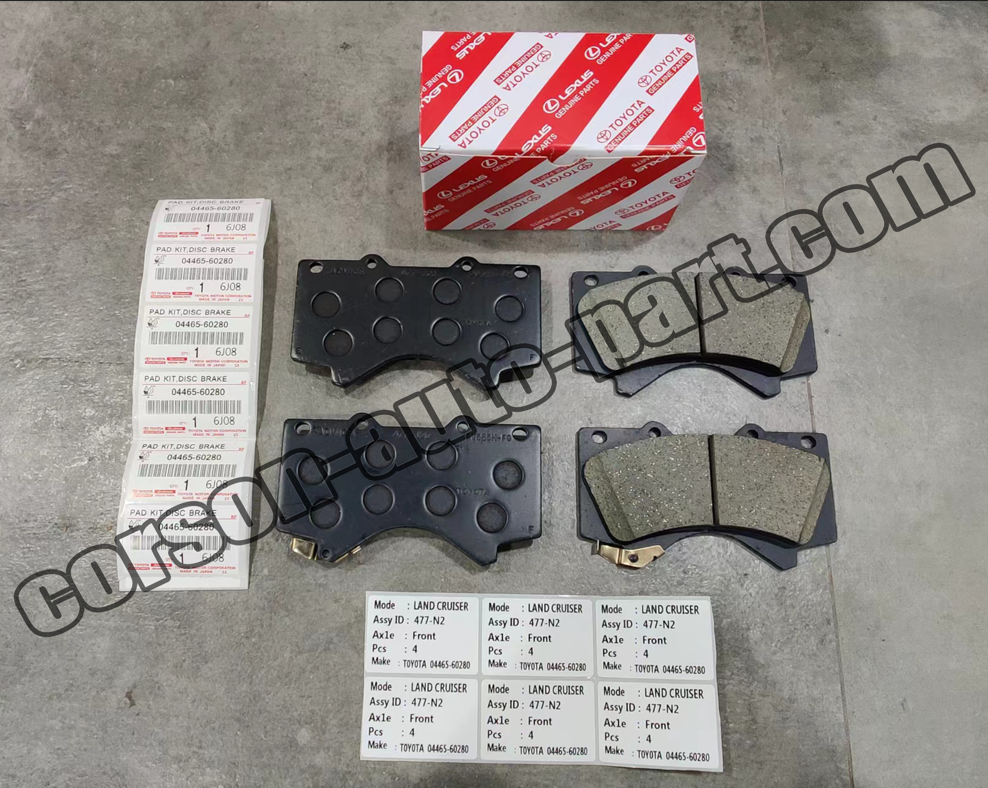 Toyota 04465-60280 Front Disc Brake Pad Set 04465-0C020 04465-60300 04465-60281