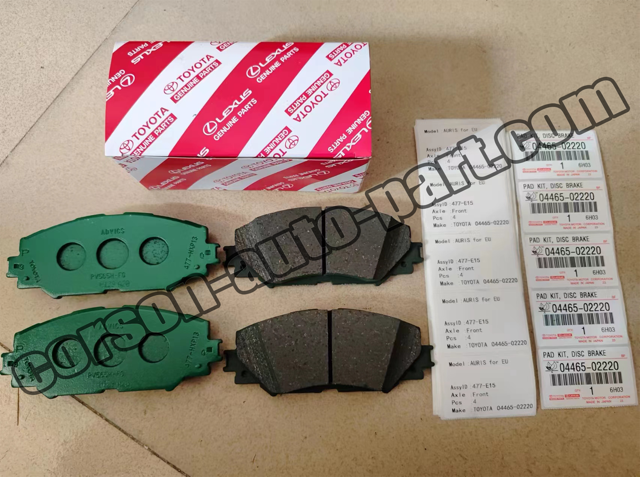 Toyota 04465-02220 Front Disc Brake Pad Set 04465-02380 04465-42160