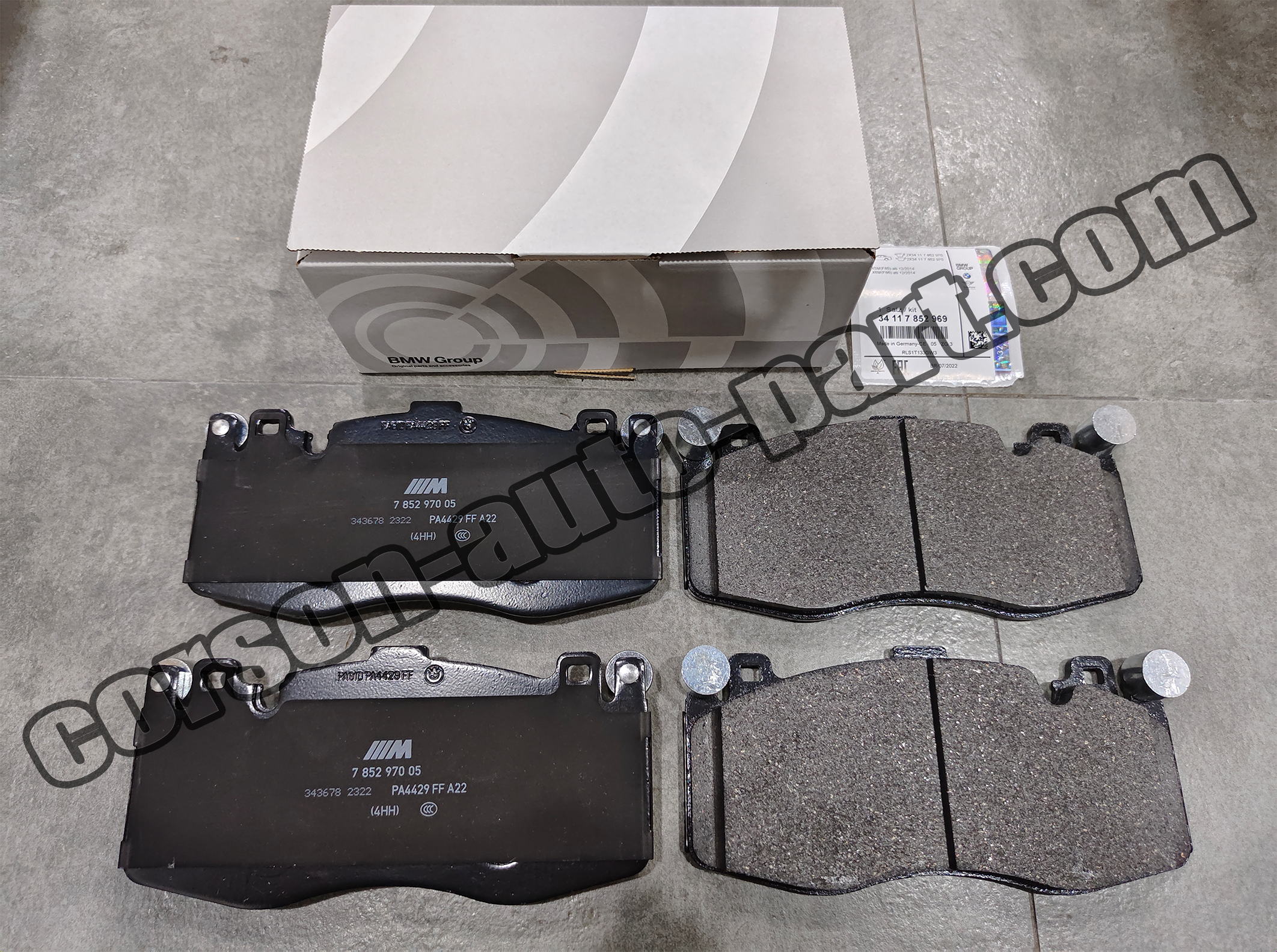 BMW 34117852969 Disc Brake Pad Repair Kit 34112284370 34112365765