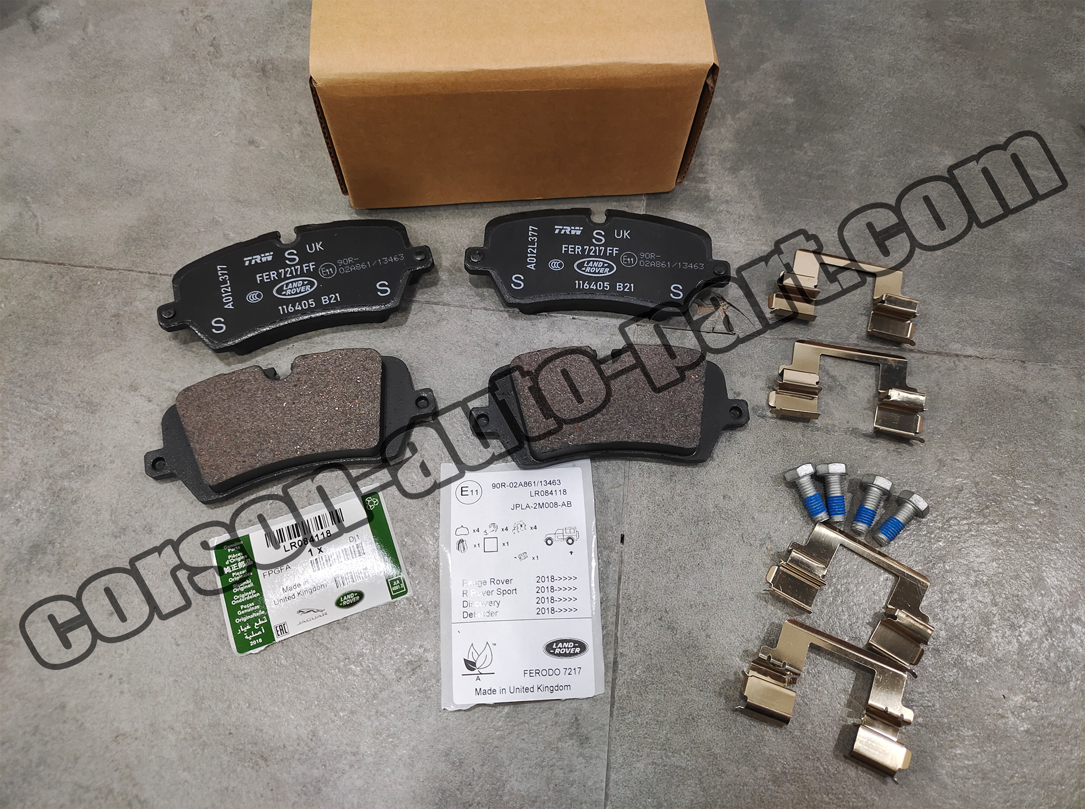 Land Rover LR084118 Brake pad set LR036574 LR065492