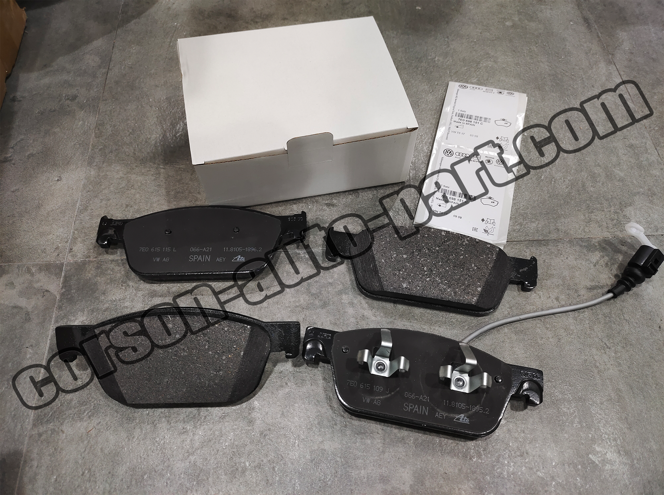 VOLKSWAGEN 7E0698151C Brake pad set 7E0698151B 7E0698151D