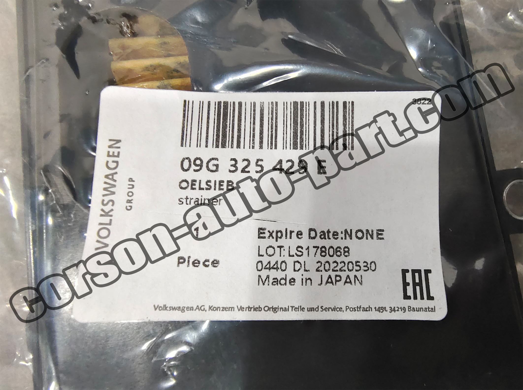 VOLKSWAGEN 09G325429E Transmission Oil Filter