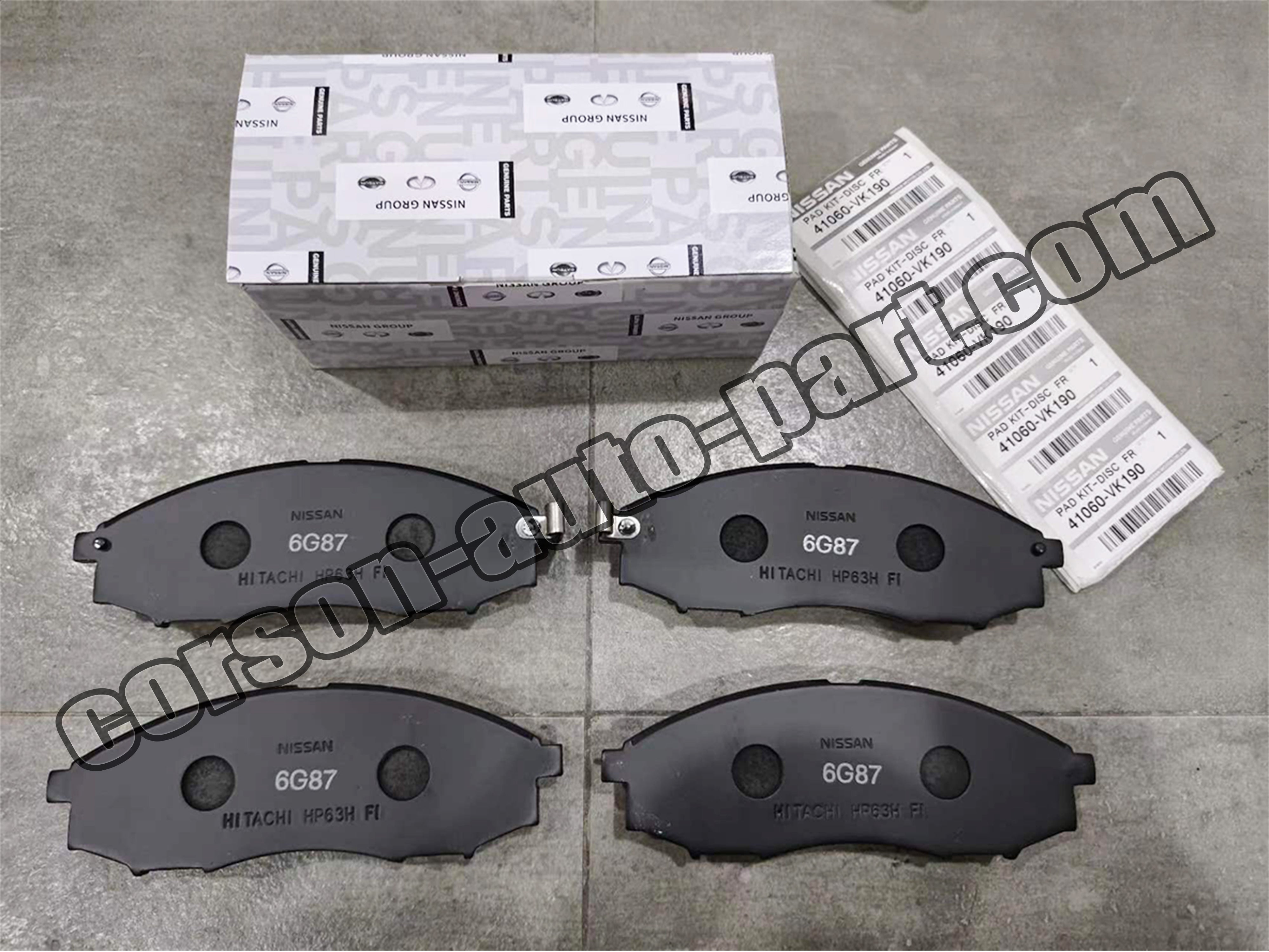 D1060-VK190 NISSAN GENUINE FRONT DISC BRAKE PAD KIT D1060VK190