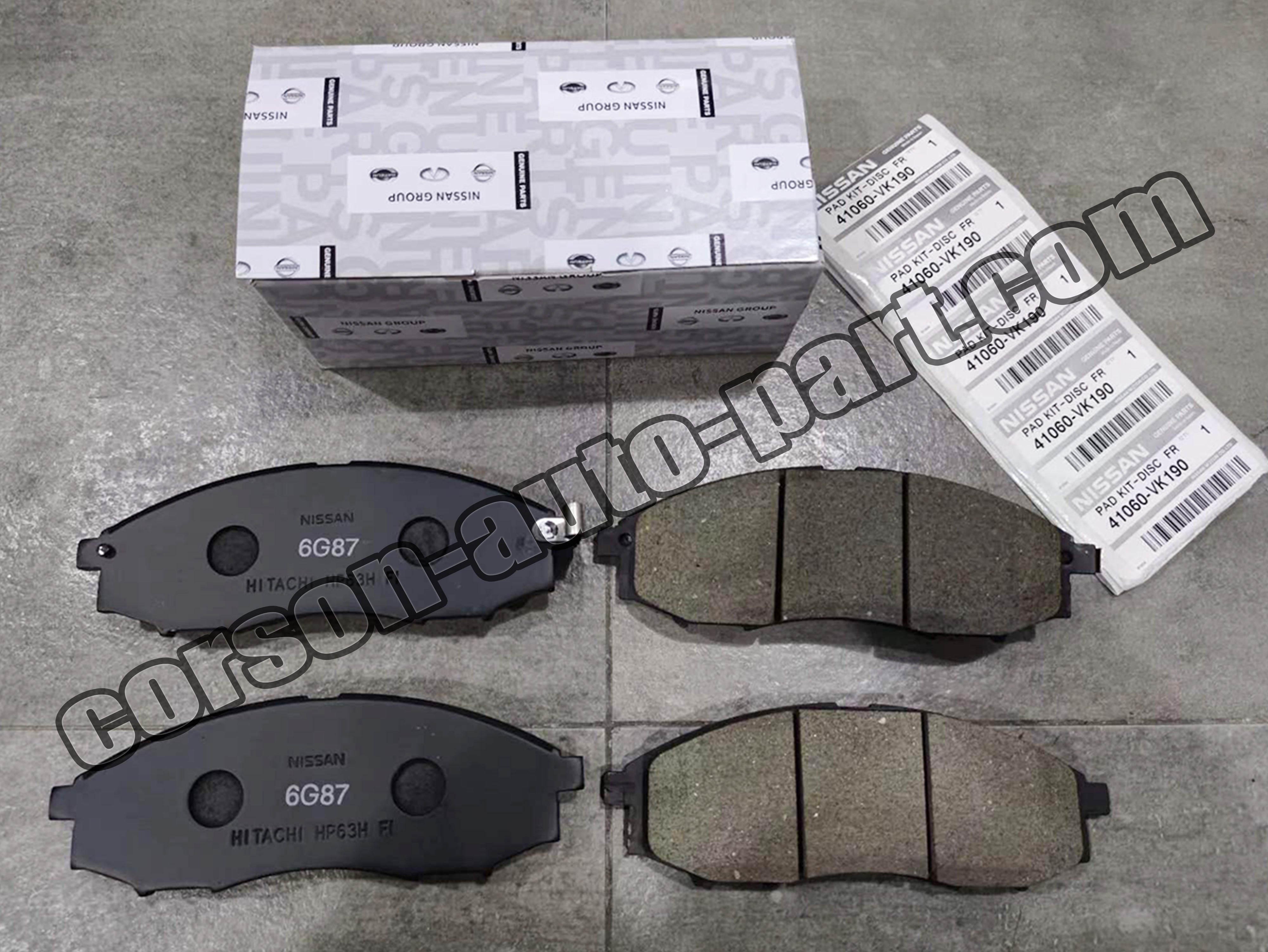 D1060-VK190 NISSAN GENUINE FRONT DISC BRAKE PAD KIT D1060VK190