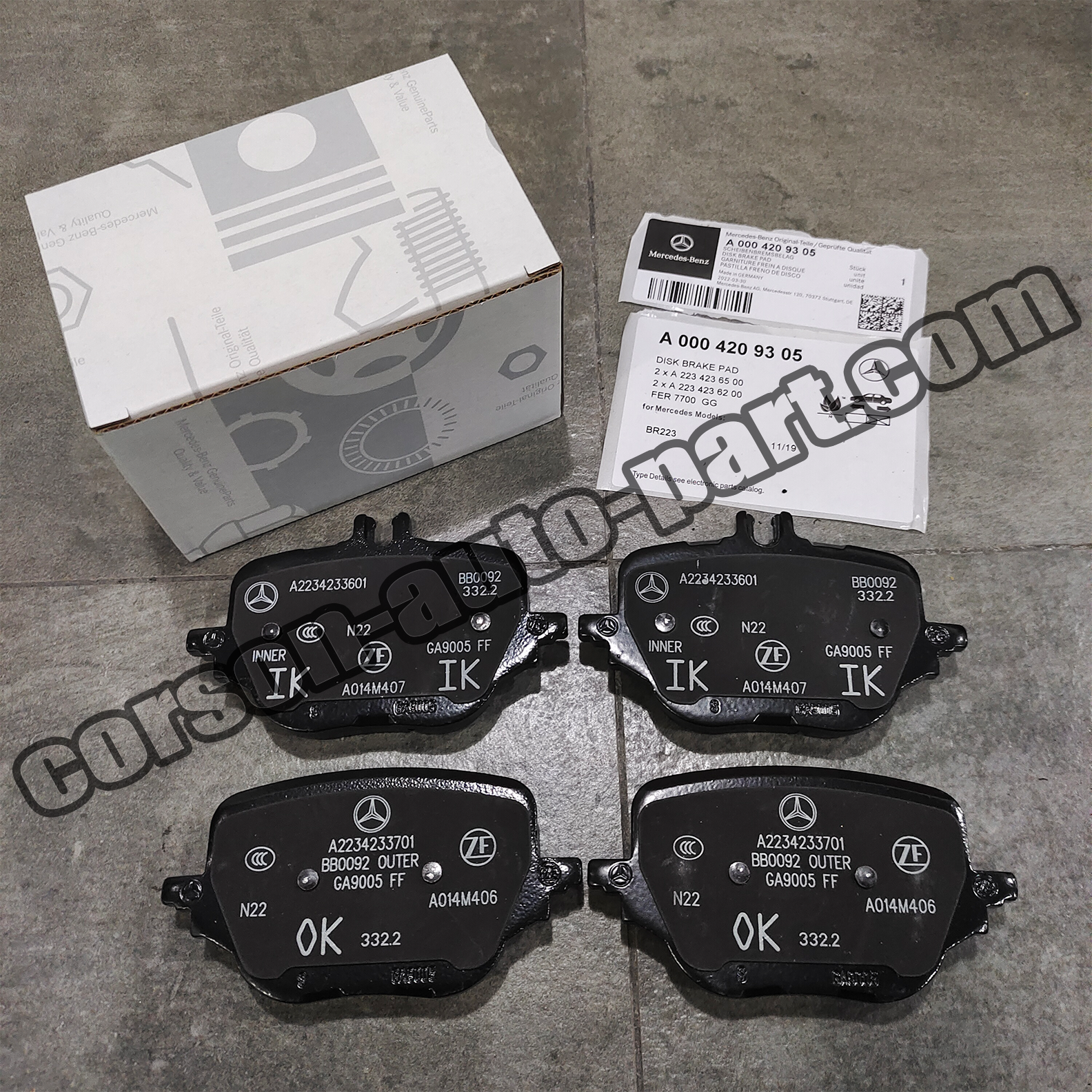 MERCEDES-Benz A0004209305 DISK BRAKE PAD