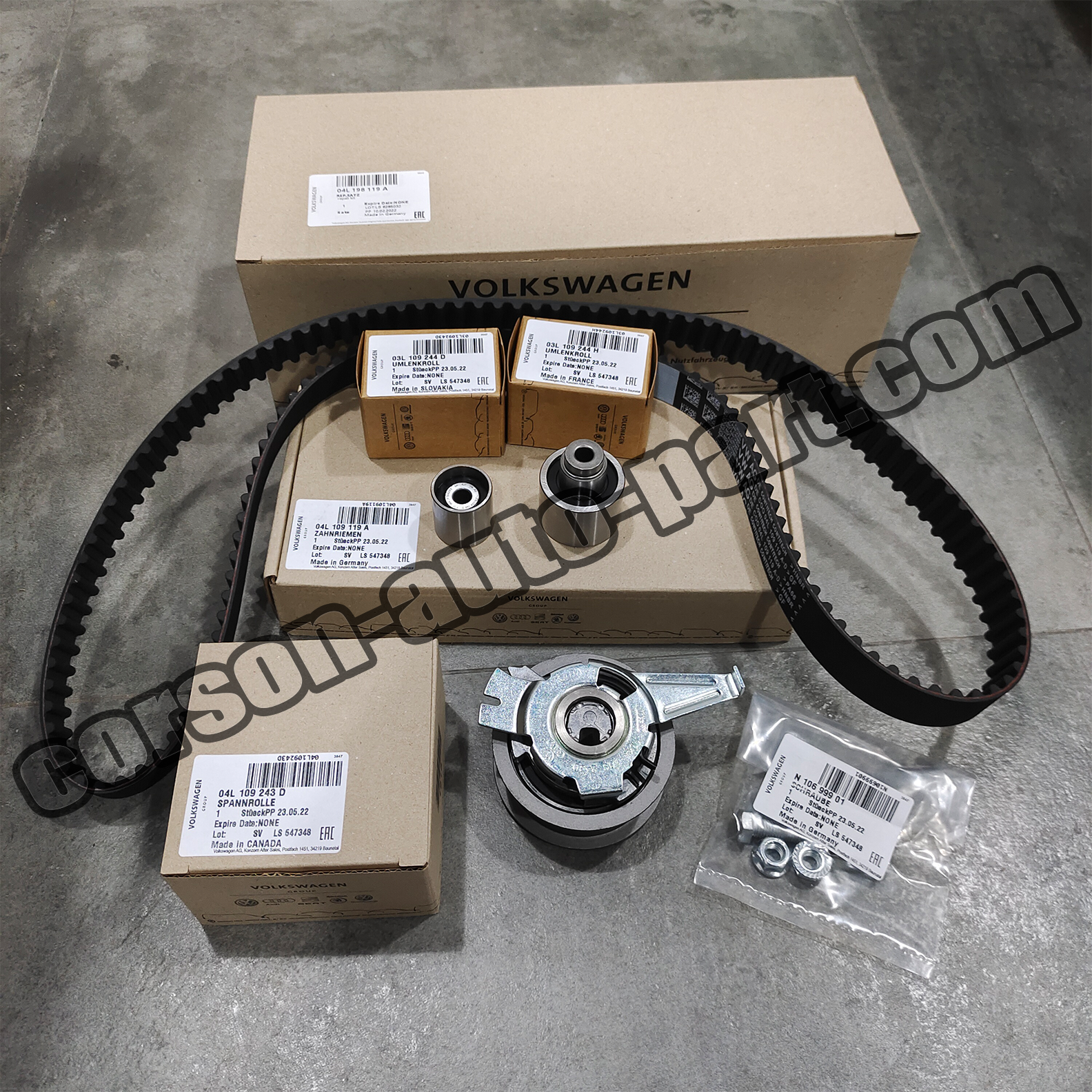 AUDI VOLKSWAGEN 04L198119A Timing belt set, water pump & timing belt set, deflection/guide pulley