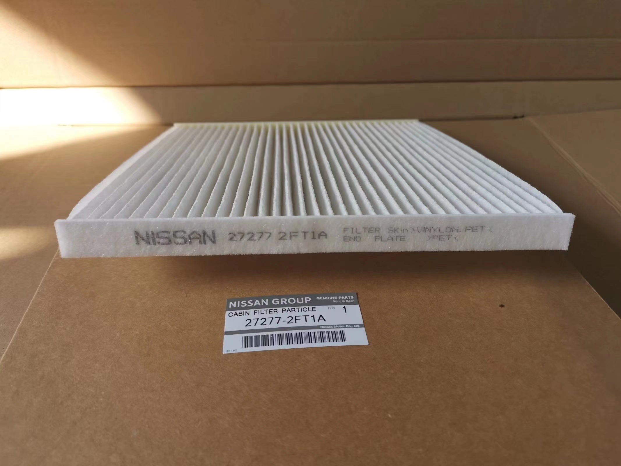 white Air conditioner filter for car 27277-2FT1A