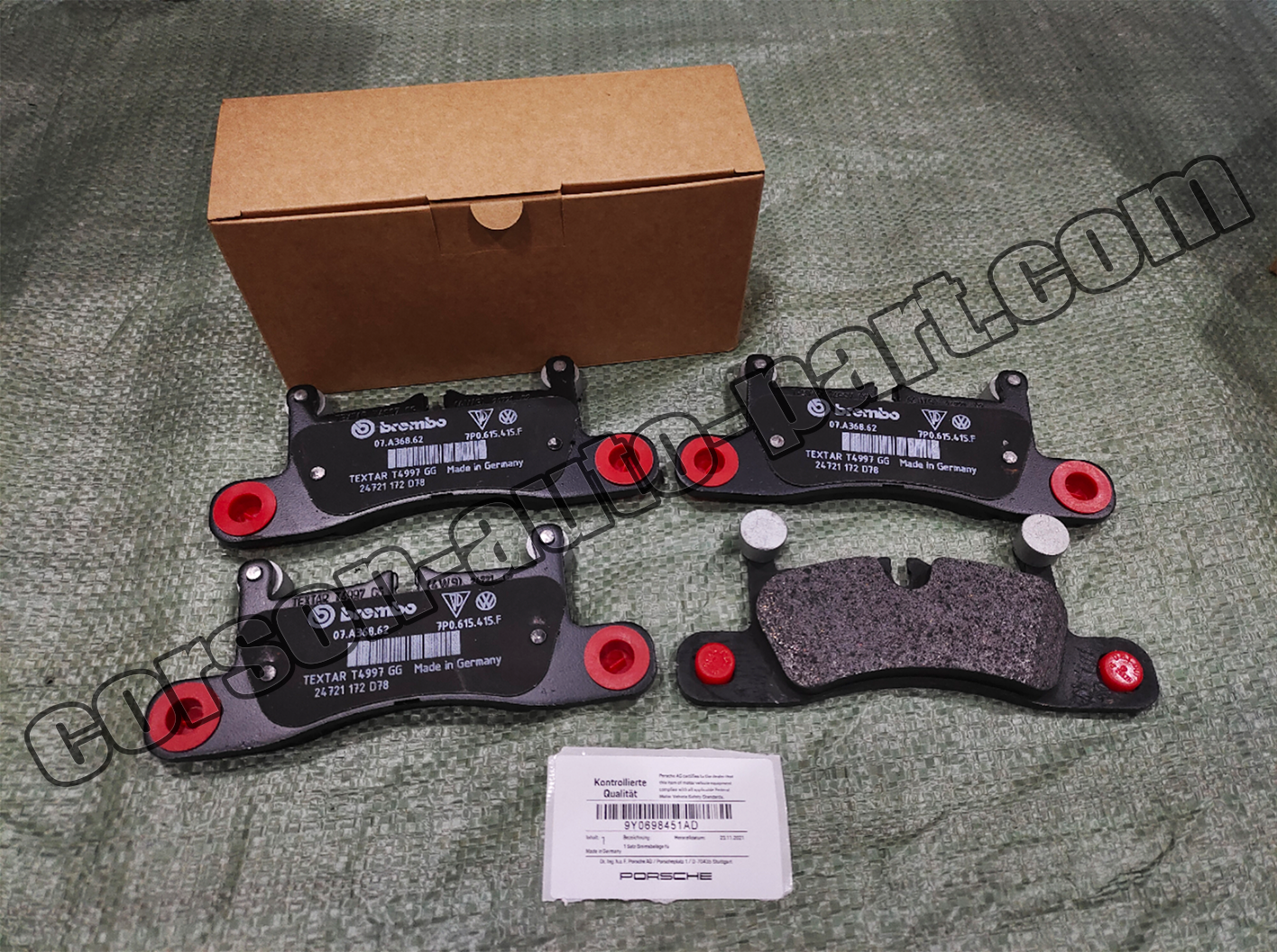 Porsche 9Y0698451AD - Rear Disc Brake Pad Set  9Y0615415J  9Y0698451J