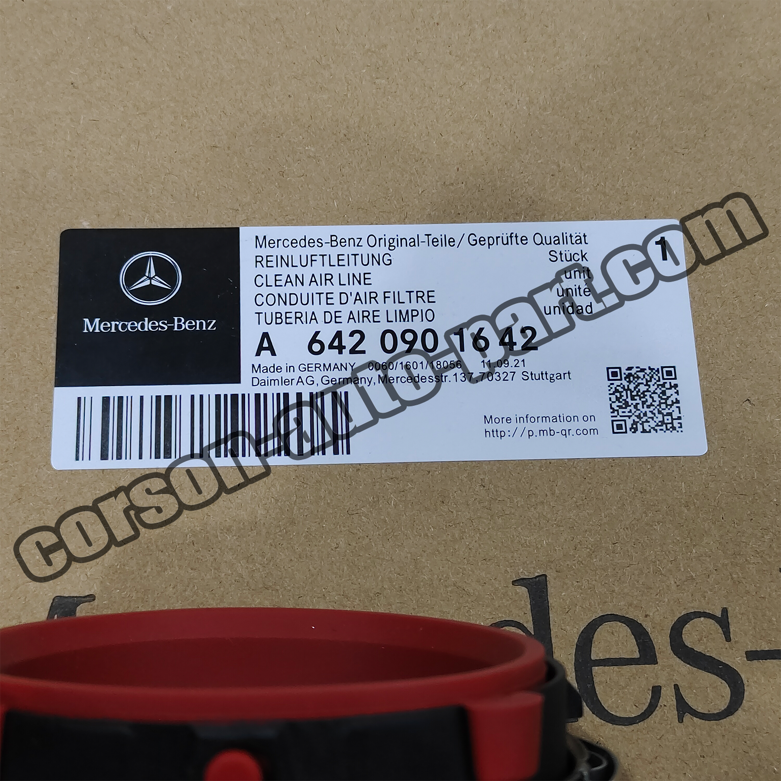 Mercedes-Benz OM642 350 CDI Air Intake Pipe/Air Mass Sensors A6420901642